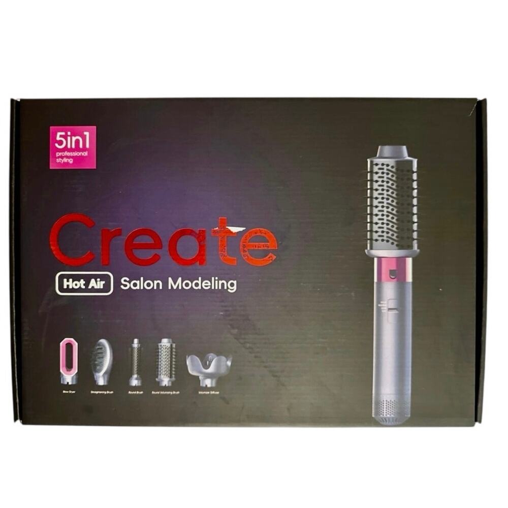 Create 5 in 1 Professional Hot Air Salon Styling Modeling Kit for Home NEW